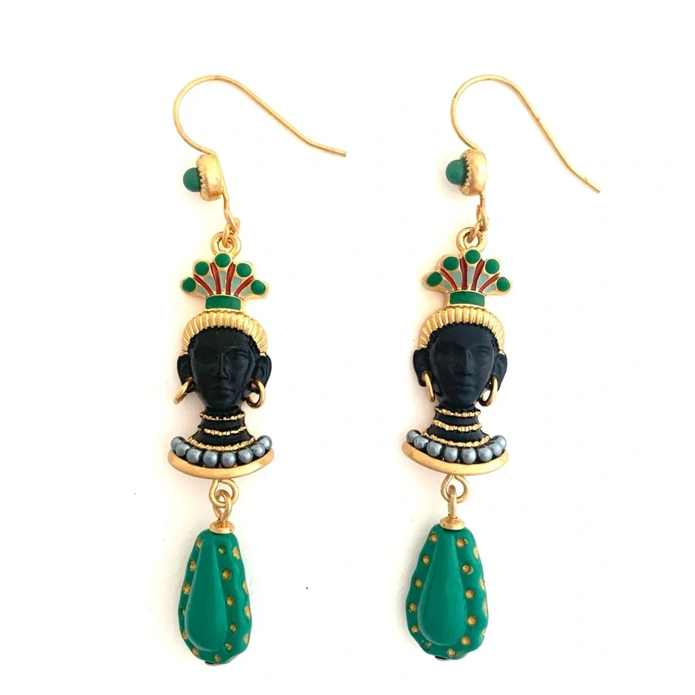 ASKEW LONDON Blackamoor RARE Vintage African Women Earrings